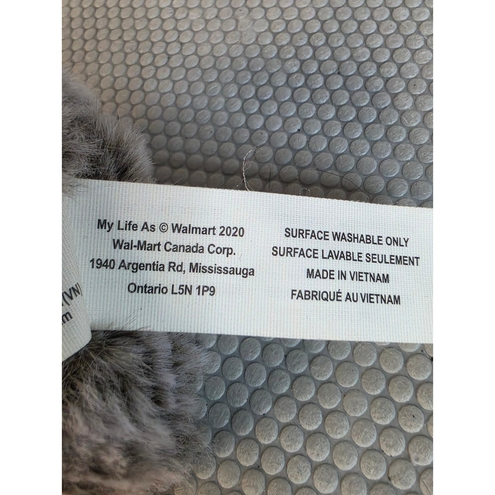 My Life As Walmart 2020 Grey Spotted Bunny Rabbit Plush Wild White Hair 7 inch - Picture 6 of 8